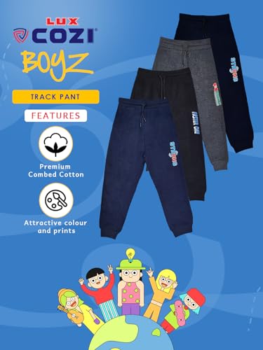 Image of Lux Cozi Boy's Regular Fit Joggers Track Pant| Cotton Lowers and Pajama for Boys | Pack of 1