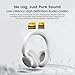 Blackview FitBuds H1 Over-Ear Bluetooth Headphones, Hi-Res Audio, Hybrid ANC, 65H Playtime, Bluetooth 5.4, USB-C Fast Charging, Comfortable Memory Foam Ear Cushions, for Travel Work Office, White