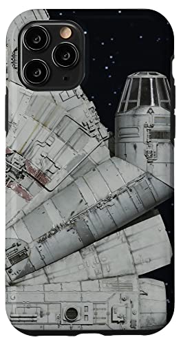 Coque iPhone 11 Pro Star Wars noire ultra résistante motif cockpit Millennium Falcon