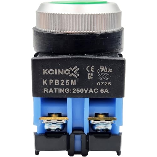 Interrupteur bouton-poussoir KOINO contacts 1a1b action rapide Ø25