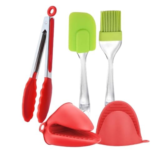 Image of 2 Reusable 1 Round and 1 Square 8 inch Silicone Air Fryer Liners for 3-5 QT Fryers,Non Stick Foldable Liners Airfryer Parchment Liner with Free 9 Inch Tongs with Silicone Tip (Multi 16)