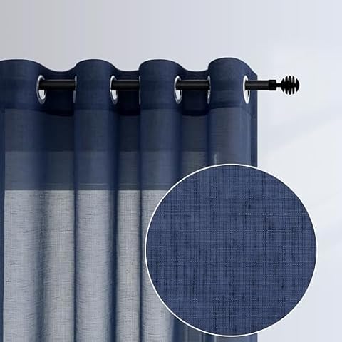 Rideaux bleu marine Pitalk 160 cm Cover