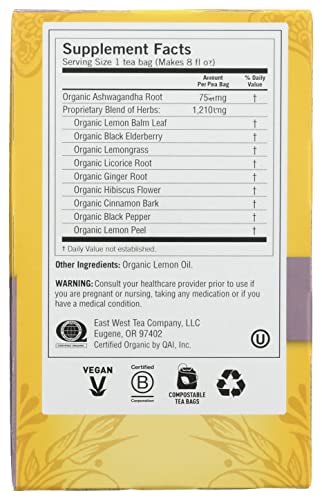 Yogi Tea Organic Lemon Balm Elderberry Immune Stress Tea, 16 Ct #TOP3