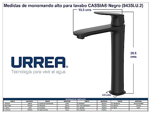 Encuentra la mejor selección de Monomando para lavabo urrea - solo los mejores. 19 Imagen adicional