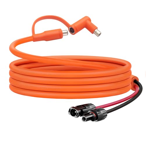 Hoeine 10FT MC4 to 8mm Adapter Cable for Jackery | Universal Solar Panel Connector and DC8020/7909 Compatible with BLUETTI Yeti Anker Jackery Portable Power Station for Camping RV Emergency Use