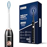 SANGKEE Cepillo de dientes eléctrico Potente limpieza sónica, Cepillo de dientes eléctrico con 6 cabezales de cepillo...