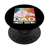 cool best dad est 1997 divertente padre kid mani festa del papà popsockets popgrip intercambiabile