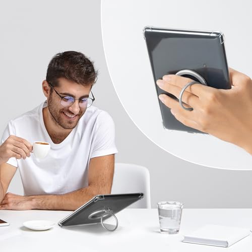 Image of CoBak 6.8 inch Clear Case, not for iPad(A0723) | Lightweight, Scratch-Proof Silicone Back Cover with a Magnetic Ring Stand