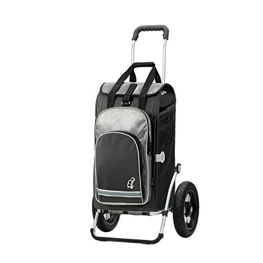 Andersen Shopper Royal med kullagerat lufthjul 29 cm och 60 liter shoppingväska Hydro svart med kylfack