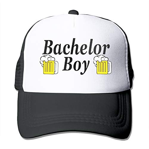 Waldeal Mens Bachelor Boy Party Trucker Caps Adjustable Mesh Baseball Hats Black