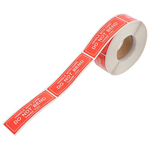 HAWILLOSCH 1Roll Handle with Care Shipping Packing Label Stickers of Fragile Adhesive Stickers for Safe to Notice and Warning Labels