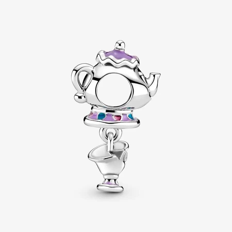 Vista 4 de Ouroyea Charm 925 Sterling Silver Pendant,Girl Jewelry Beads Gifts for Women Bracelet&Necklace