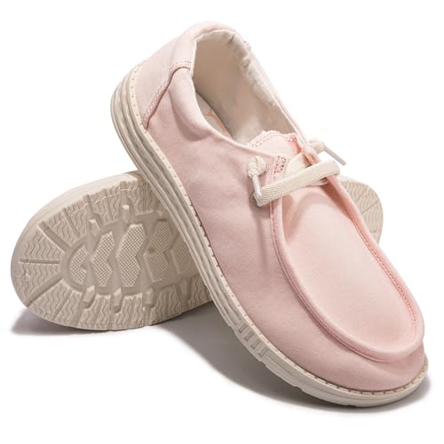 Image of Women's Canvas Slip On Loafers Fashion Outdoor Casual Flat Sneakers
