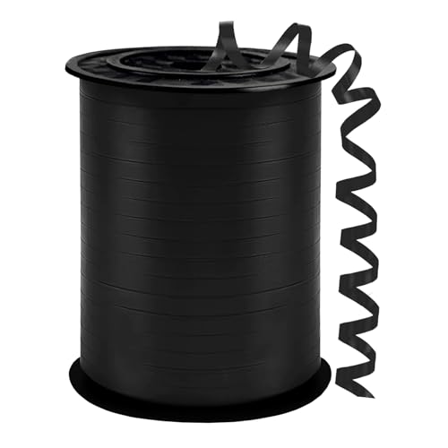Black Curling Ribbon 500 Yards Ribbons for Crafts 1/5 Inch Ribbon Balloon String Party Decoration Ribbons for Florist Flower Bows for Graduation Supplies