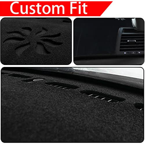 Senshine For Toyota Camry Accessories 2007-2011 Dashboard Cover Center Console Cover Dash Mat Carpet Protector Sunshield Cover Custom Fit, Black Trim #TOP2