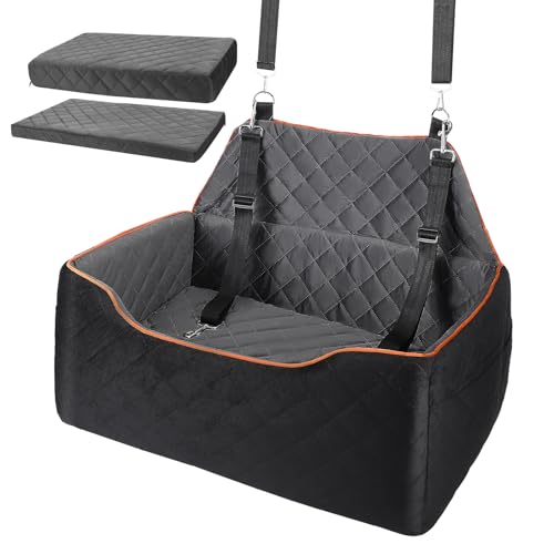 Dog Car Seat for Medium/Large Dogs, Dog BoosterSeat with 2 C