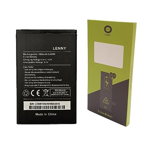 OH-BOX® Batterie Compatible avec Wiko 5030, 2600,3702 Lenny, Lenny 2 Lenny 3 /Jerry/ Y52/SUNNY 3/Jimmy/Rainbow/Sunny 2 Plus