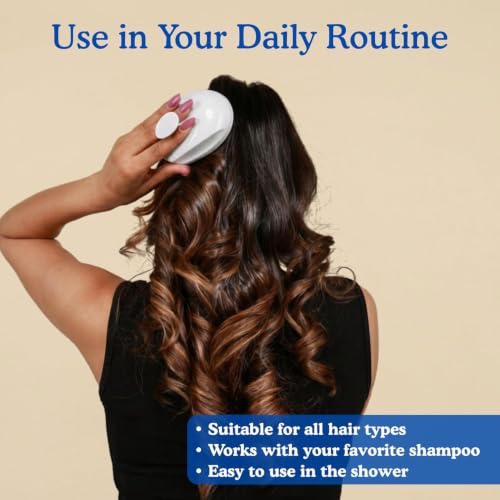 Image of Kmils Silicone Scalp Massager Shampoo Brush with Ergonomic Grip | Deep Cleansing Hair Brush for Dandruff Removal for Men & Women