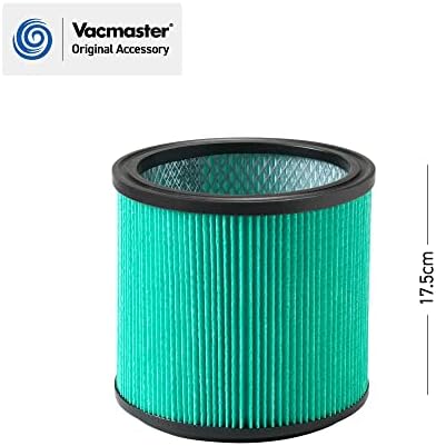Vacmaster 951316 Official Universal HEPA H13 Cartridge Filter for 15-60L Wet & Dry Vacuum Cleaners and Dust Extractors, Green - Dry Use Only