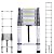 12.5 FT Aluminum Telescoping Extension Ladder Extendable?Folding Multi-Purpose 12 Steps Max 330 lb Capacity EN131 Certifiacted