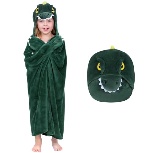 MSISILY Flauschig Kuscheldecke Mit Ärmeln Dinosaurier Tragbare Decke Sofa Decke Geschenk für Frauen