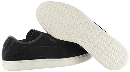PUMA Mens Suede Courtside Perf Shoes, Black, Size 11