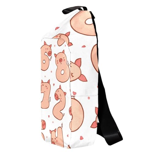 Bolsa cruzada de cerdo multicolor ideal para rutas de senderismo y viajes cortos 3