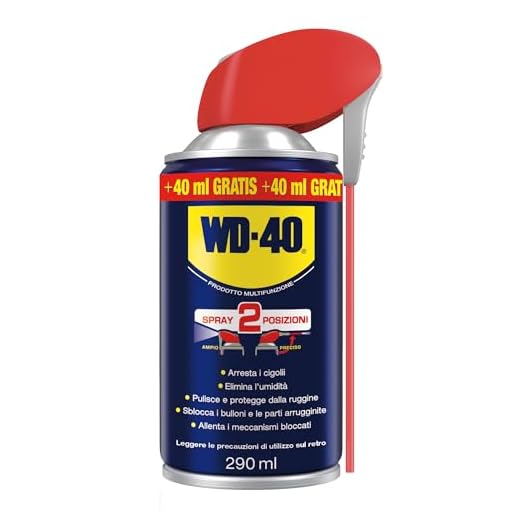WD-40 Prodotto Multifunzione Lubrificante Spray con Sistema Professionale Doppia Posizione, 250 ml + 40 ml