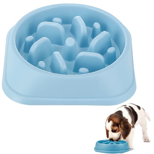 Ciotola per Cani Anti Ingozzamento,Ciotole per Cani Grandi e Taglia Media,Ciotola Anti ingozzamento,per Animali di Piccola/Media/Grande Taglia (Blu)