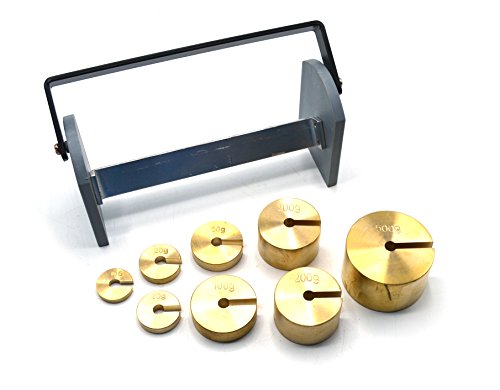 Eisco Labs Premium Brass Slotted Mass Set (Set Of 8 Masses) #TOP1