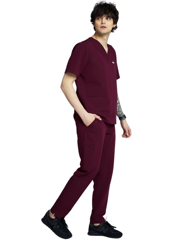 Pantalones médicos para hombre para el sector médico y de enfermería, elegantes y cómodos, con goma elástica, pantalones de cuidado profesional