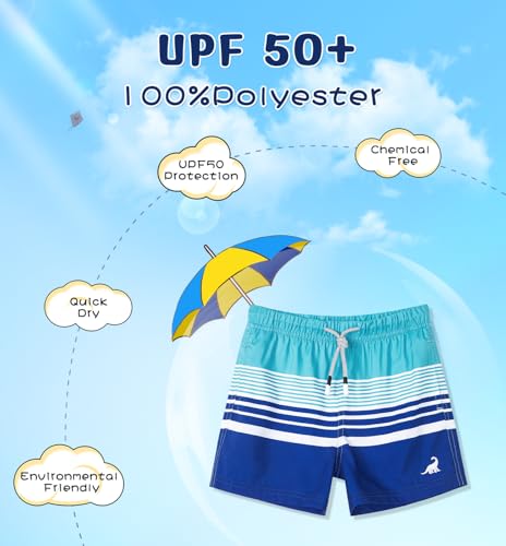 Image of SURF CUZ Surfcuz Little Boys Swim Trunks UPF 50+ Toddler Beach Shorts Swimsuit Kids Quick Dry Swimwear