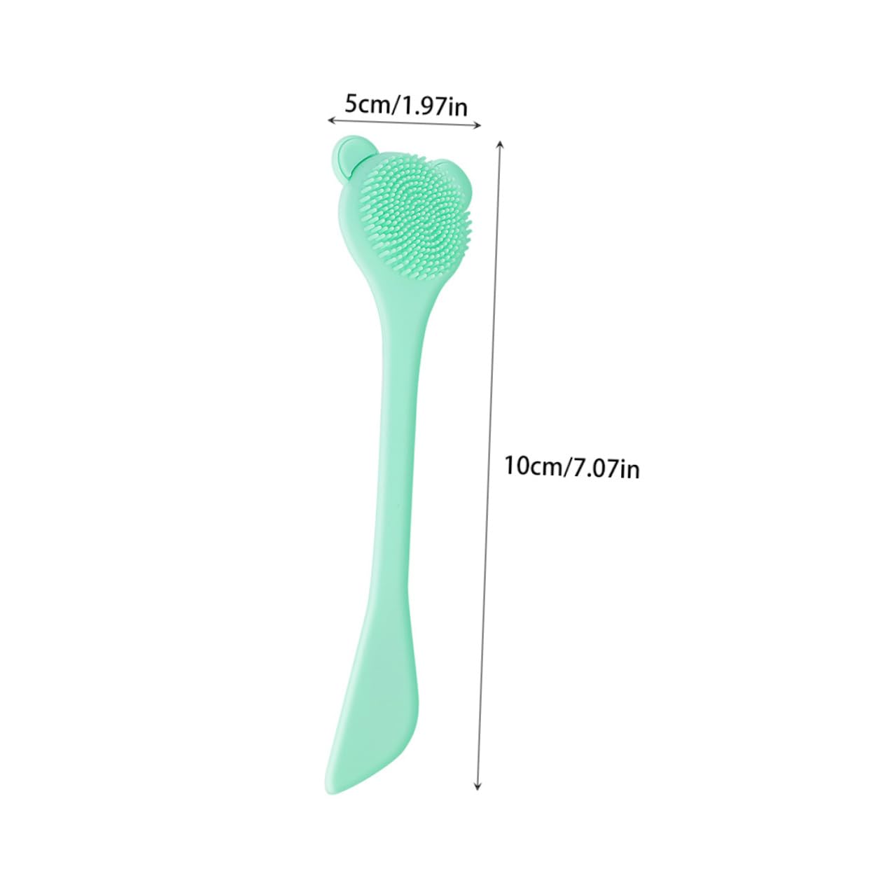 FOYTOKI 2Pcs Silicone Nose Brush Set for Deep Cleansing and Removing Blackheads Green Orange Nose Cleansing Brush Tools for Facial Masks Products Lightweight