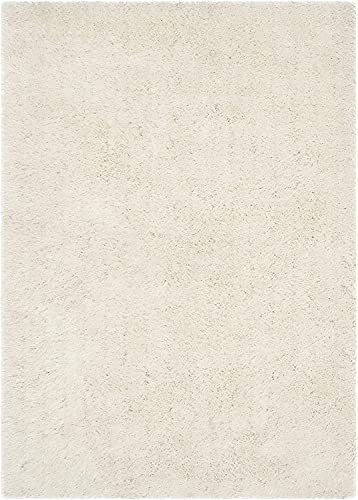 Image of Urban Modern Decor Features 4x6 Feet Modern Soft Shaggy Carpet Thick, Fluffy & 2 inch Pile Shag Rug for Your Kids Room, Bedroom & Livingroom(4x6 feet, Ivory Plain)