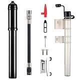 Luftpumpe Fahrrad Mini Fahrradpumpe klein - 260 PSI / 18 BAR Hoher Druck Luftpumpe Fahrrad autoventil Handpumpe für alle ventile (Presta/Schrader) -für Mountainbikes, Rennrad, E-Bike, BMX, MTB, Balls