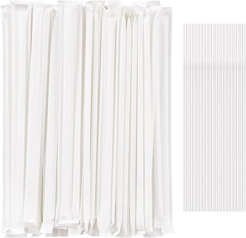 Pitillos flexibles blancos y negros 7.75 in 300 uds miniatura 1
