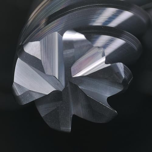 Image of Tools Carbide End Mills,6 Flute Corner Radius Milling Cutter,High Helix Angle for High Hardness Steel Finshing Milling Processing - 1 /2 Shank (1 /2-3 inch 1PCS)