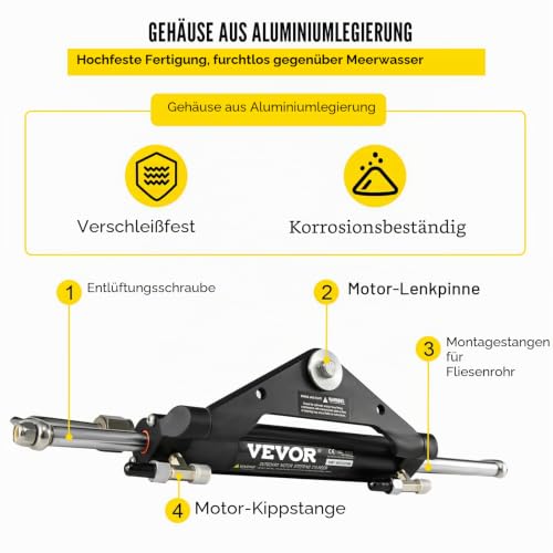 VEVOR 117CC Hydraulische Servopumpe HC4645H Hydraulische Außenborder Lenkpumpe150PS Servopumpe hydraulisch Hydraulic Outboard Steering Pump