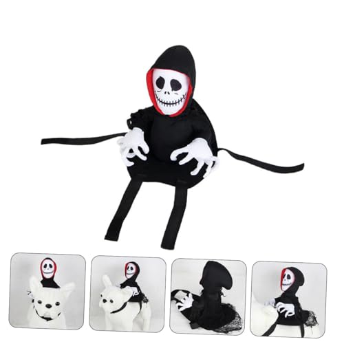 Disfraz capa Halloween para perros y gatos negro S miniatura 2