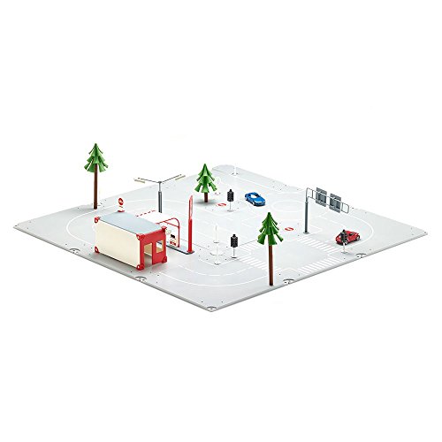 SIKU 5501, Set Stadt, 1:50, Kunststoff, Spielkombination 3 Grundplatten, 3 Spielzeugautos, Waschanlage, Straßenschildern… – Bild 7