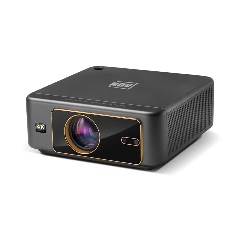 Image of (4K HDR10, 30000 Lumen, HDMI ARC) AUN Legend Gold Pro Projector 4K Ultra HD, Fully Sealed, AI Auto Focus, YouTube Hot* Prime Android 3G 32G, 2500 ANSI 1080p Native Mini LED AUN Projector
