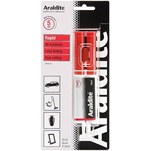 Araldite Rapid Epoxy Syringe, 24ml Strong Adhesive Cover