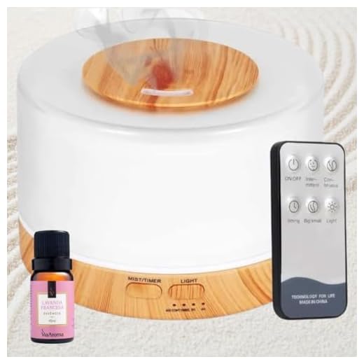 Difusor De Aromas, Umidificador De Ar Ultra-Sônico 500Ml, Difusor De Essencia Óleo Essencial, Abajur Led Colorido Com Controle Remoto House Organizer®