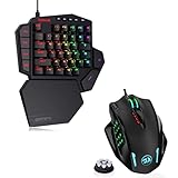 Redragon M908 MMO Mouse K585 Gaming Keyboard Bundle