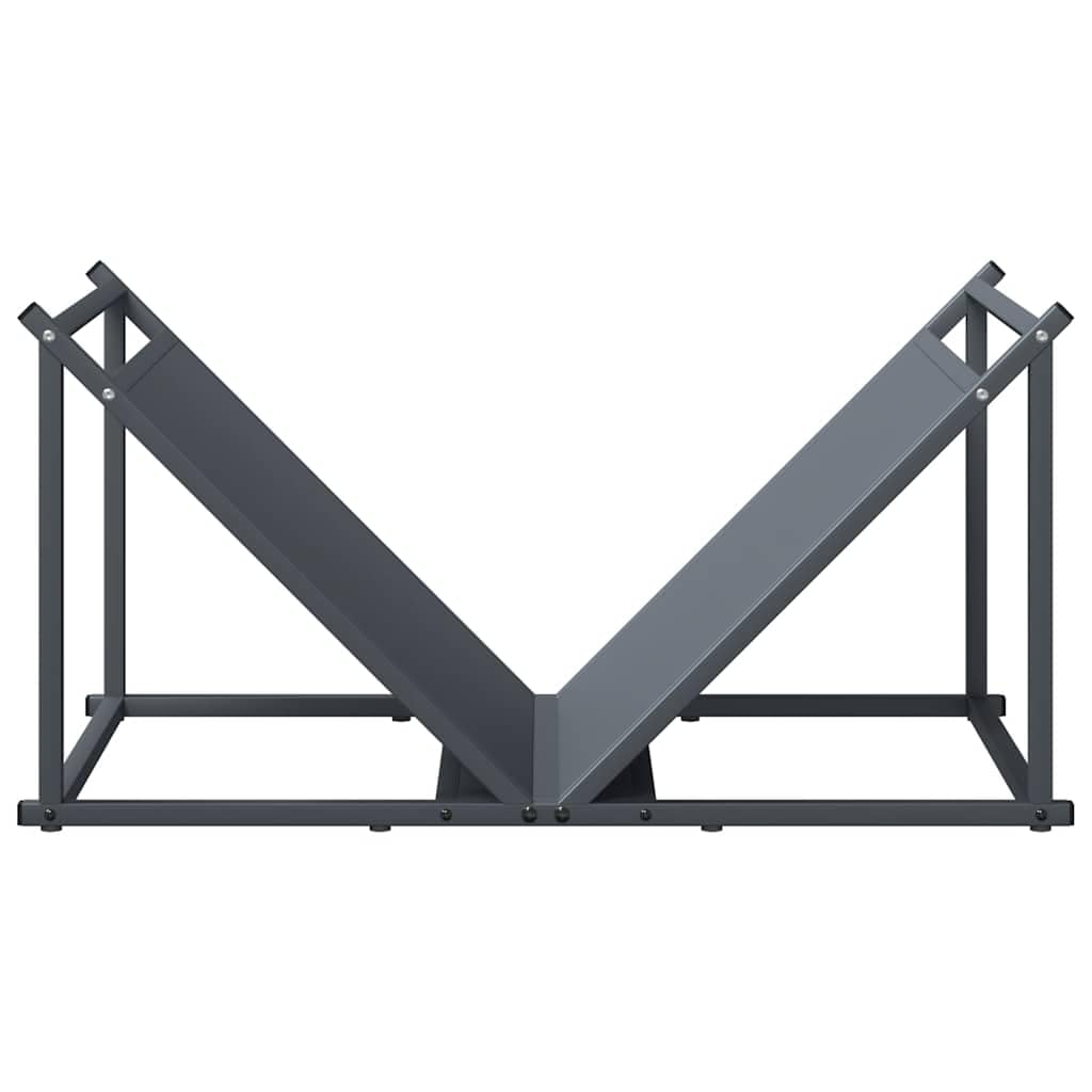 Gecheer Rastrelliera per Legna da Ardere Antracite 70x43x34,5 cm,Portalegna,Porta Legna,Legnaia da Esterno,Scaffale Portalegna,Scaffale per Legna da ardere,Portalegna da Interno,P864175