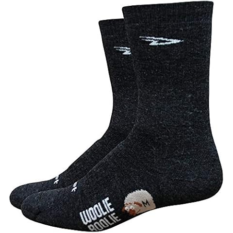 Defeet Men's Woolie Boolie 6-Inch Sock, Charcoal, Large Cover