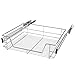 TecTake 800306 Panier de Rangement Coulissant en INOX pour Placard - diverses Tailles au Choix et Quantités - (1x pour 60 cm | No. 402017)