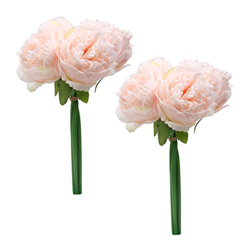 Famibay WXBZFAM-10313 Artificial Peony Bouquets Flower Head Vantage Fake Peony Silk Plastic Plants thumb #1
