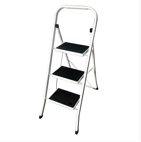 Scala a 3 gradini, pieghevole, in acciaio