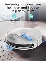 E2 Staubsauger Roboter mit Kartierung 10000 Pa, 150 Min. Laufzeit, 660 ml Großer Staubbehälter, APP-, Sprach- & Fernbedienungssteuerung, roboterstaubsauger Intelligente Reinigung für Tierhaare & Staub – Ansicht 7